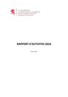 MENJE - Rapport d'activités 2016