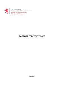 MENJE - Rapport d'activités 2020
