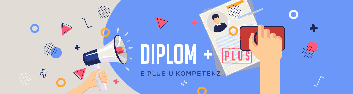 Banner Diplom plus - E plus u Kompetenzen - Infoen an Aschreiwung op www.diplomplus.lu