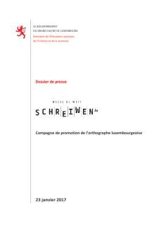 Campagne de promotion de l'orthographe luxembourgeoise