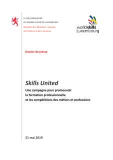 Skills United - Une campagne pour promouvoir la formation professionnelle et les compétitions des métiers et professions