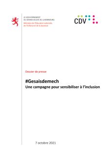 Dossier de presse : #Gesaisdemech - Une campagne pour sensibiliser à l’inclusion