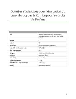 Convention relative aux droits de l'enfant: Document annexé au 5e et 6e rapport périodiques du Luxembourg en application de l’article 44
