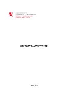 Rapport d’activité 2021 du ministère de l’Éducation nationale, de l’Enfance et de la Jeunesse