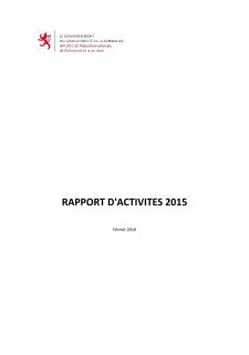 Rapport d'activité 2015 du ministère de l’Éducation nationale, de l’Enfance et de la Jeunesse