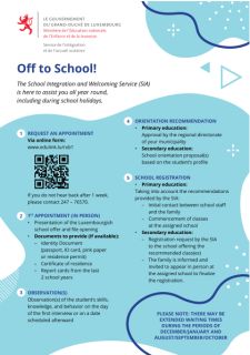 Dépliant : En route pour l’école (en anglais)