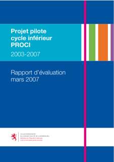 Rapport d'évaluation du projet pilote cycle inférieur PROCI