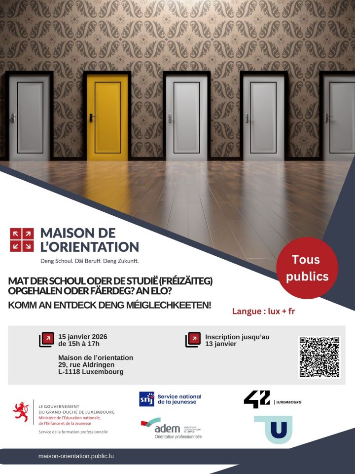 Séance d'information : « Tu as arrêté ou fini l'école, les études, tu n'as pas encore d'emploi... que faire ? »