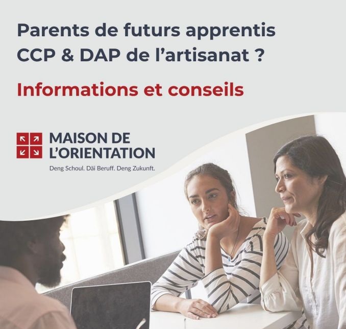 Séance d'info pour parents de futurs apprentis CCP & DAP de l’artisanat