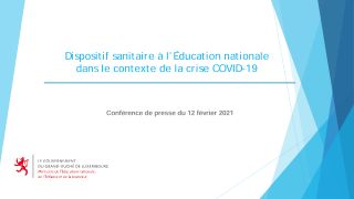 Dossier de presse : Dispositif sanitaire à l’Éducation nationale dans le contexte de la crise COVID-19